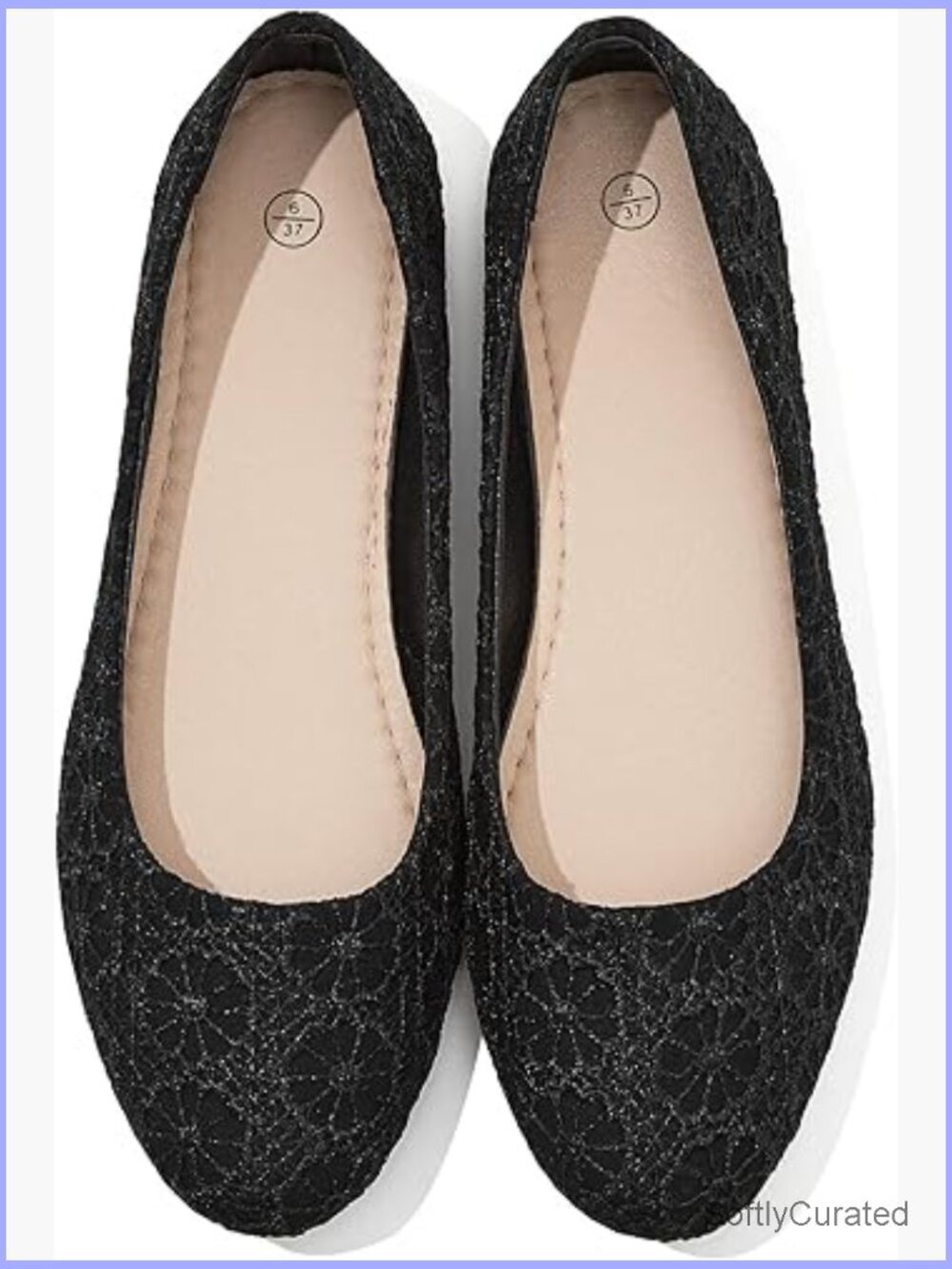 Round Toe Ballet Flats With Memory Foam Foldable Comfortable Dress Shoes